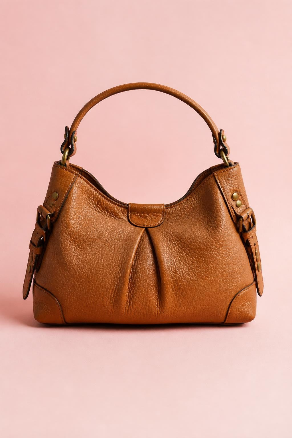 Cartera de cuero café