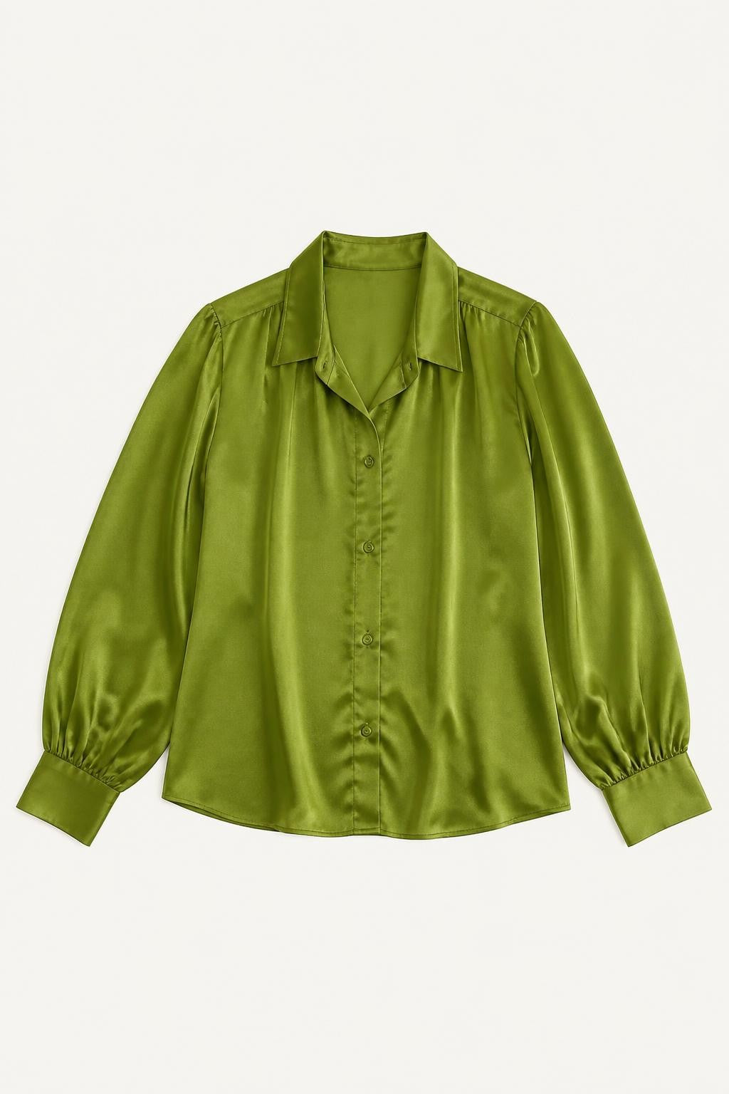Blusa de seda champagne
